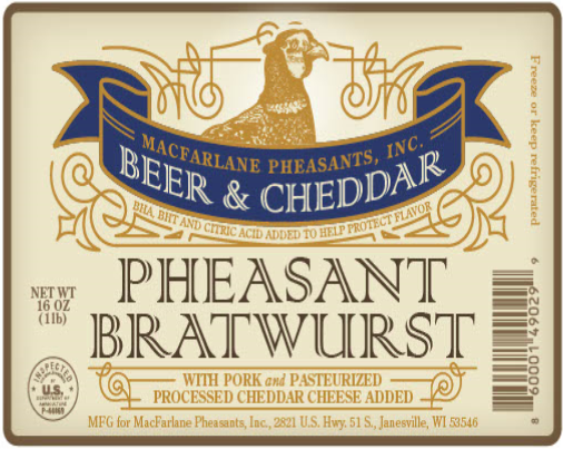 Beer and Cheddar Pheasant Sausage