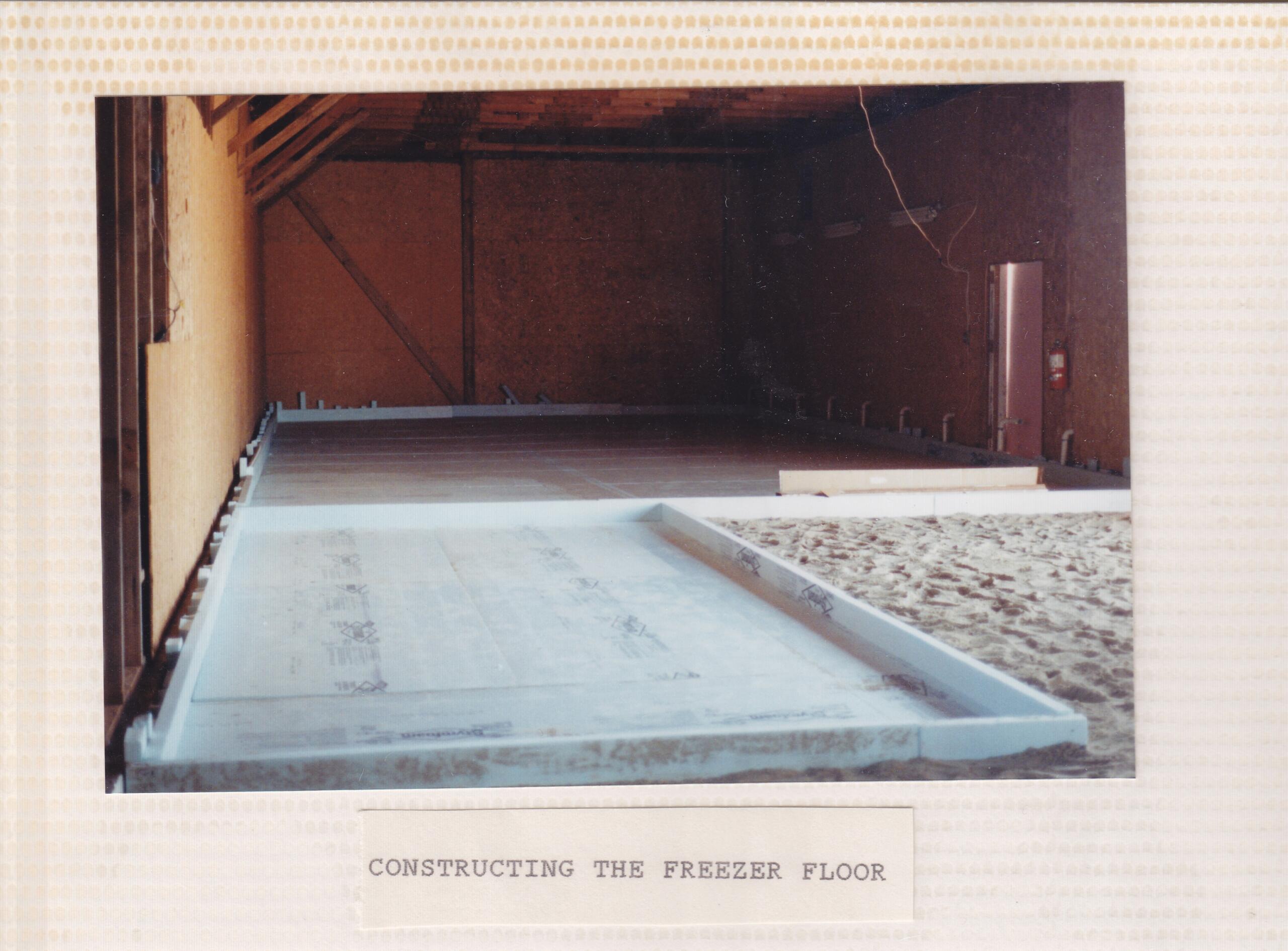constructing freezer floor